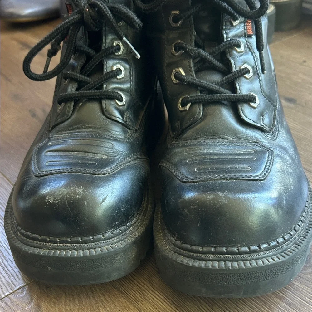 Harley-Davidson Black Mens Lace-Up Boots  ! Size 8